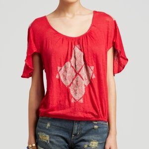 FREE PEOPLE Ponce De Leon Top Red Small